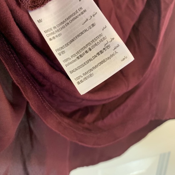 NWT! INC Flowy Maroon Blouse - Picture 6 of 6